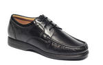View Item Men's Lace-Up Leather Shoes By Luca Mancini (Black - Style LM8886)